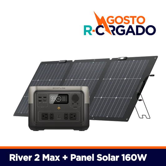 River 2 Max + Panel Solar 160W